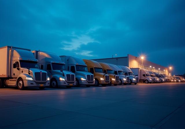 E & L Trucking facility and fleet in Addison, NY