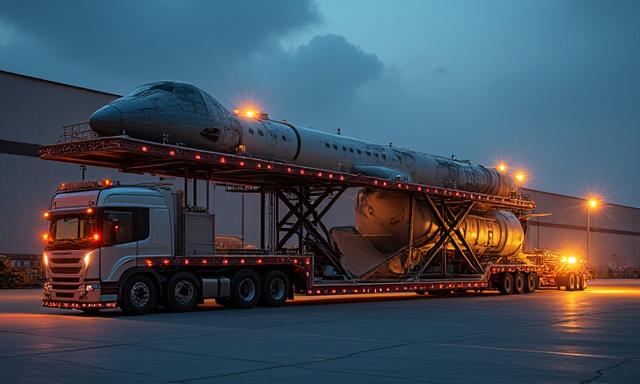 Step-Deck Trailer loaded